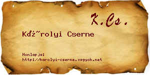 Károlyi Cserne névjegykártya